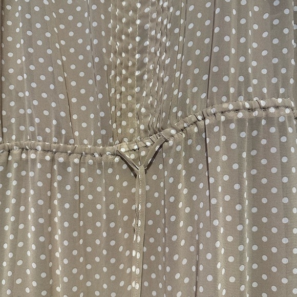 Tommy Hilfiger Beige Polka Dot Midi Dress - Picture 3 of 5